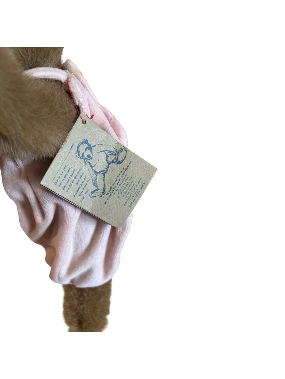 Boyds Bears Collection Allison Plush Bunny Rabbit in Pink Velvet Jumper Easter